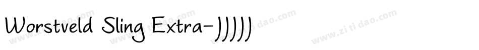 Worstveld Sling Extra字体转换